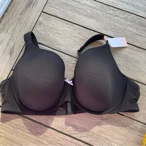 Cacique Cotton Collection Black Women's Full Coverage Bra Size 48C NWT